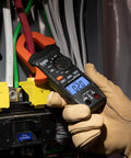 Voltage Test Kit With Clamp Meter And Leads, Auto-Ranging AC DC Voltage, resistance and continuity testing in use