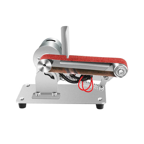 High Power Mini Belt Sander With Adjustable 4500 To 9000 Rpm Speed For Wood Polishing And Metal Sharpening Compact Electric Grinder Tool.