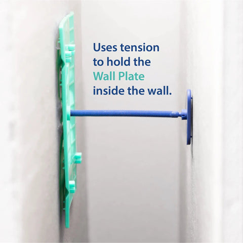 Wall Patch Repair Plate for Drywall Holes 2 to 5 Inch 1 Pack Backing Plate Easy No Fuss DIY Patch Kit installed in drywall