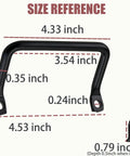 Size reference for Matte Black Cabinet Hardware Handle Pull Set Of 4 For Cabinets And Drawers, includes screws