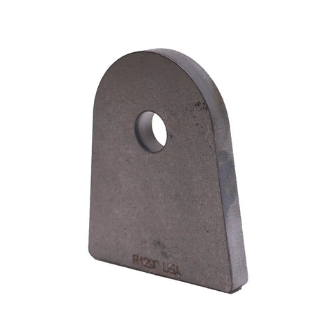 Top Shelf Weld On Suspension Link Tab Flat Mount Bracket Fabricated From 3/8 Inch Thick Steel With 9/16 Bolt Hole, side view.