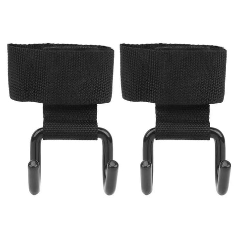Pair Of Pro Steel Weight Lifting Hooks For Deadlifts And Shrugs With Neoprene Wrist Straps Deoxidized Steel Build Designed