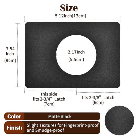 Matte Black Door Lock Reinforcement Plate Kit Two Piece For Door Knobs And Deadbolts Covers Damaged Areas Fills Gaps