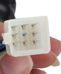 Universal 25mm Motorcycle Handlebar Switch Pair Headlight Turn Signal and Horn Control Set with connector wiring.