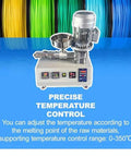 Turn Waste Into Top Notch Filament Using This Desktop 3D Printer Extruder That Crushes Through 1000 Grams Per Hour And Delivers Straight Shoot Pid Temp Control For Custom Plastic Prints, showcasing precise temperature control and motor design.