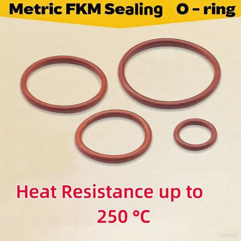 Viton O Ring Kit 390 Piece Set With 30 Sizes Metric Assortment Of High Temperature FKM Seals for hot fluid applications
