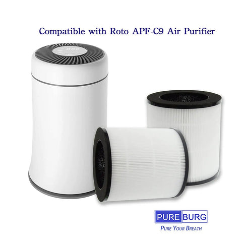 Replacement Filter For Roto APF C9 Air Purifier 2 Pack H13 True HEPA Activated Carbon 2 In 1 4 Stage Filtration unit view