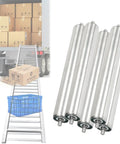 Extra Long Portable Conveyor Rollers With Folding Design For Light Duty Belts Collocatable Stainless Steel Replacement Kit Industrial Grade Rollers Pack Of 5 Bearings For Warehouses And Workshops, 5-pack stainless steel rollers for warehouse loading