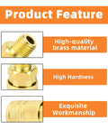GASHER 12-piece brass 1/4-inch male quick-connect air coupler with NPT threads