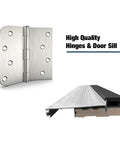 Top Shelf Fiberglass Entry Door Thirty Six By Eighty Inches Nine Lite Low E Glass Primed White Oak Knock Down Build Hella Tough Left Right Hand Inswing Full Hardware Included Energy Saving For Fast DIY Install And Badass Curb Appeal high quality door hinges and door sill components