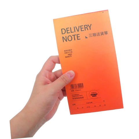Hand holding Carbonless Receipt Book 3 Part Duplicate Paper Invoice Pad For Small Business Easy Record Keeping Of Customer Transactions And Home Based Biz Supplies