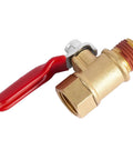 Two Pack One Quarter Inch Heavy Duty Brass Ball Valve Shut Off For Air Compressors, One Quarter NPT Male To Female Fittings