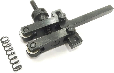 Pro Grade Spring Loaded Clamp Type Knurling Tool For Lathes With Two Inch Capacity Adjustable Knurling Tool Includes Four Spare Knurls