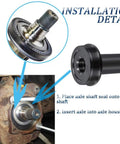 Ford 6695 Axle Shaft Installer showing installation details on 1998 to 2004 F Series 4x4 wheel knuckle vacuum oil seal tool