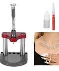 Watch Foot Replacement Tool Set With Welding And Bonding Kit For Horology Repair with alloy tool, adhesive, red file, and jewelry display