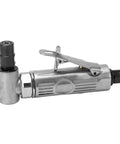 Heavy Duty 90 Degree Pneumatic Air Die Grinder With 0.3 HP Motor And Lightning Fast 20000 Rpm Speed Tough As Nails Tungsten Steel Build, angled view.