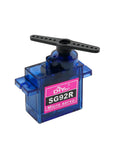 SG92R 9G Micro Servo Kit For Arduino Projects Analog Servo Motors with blue casing and 360 degree continuous rotation