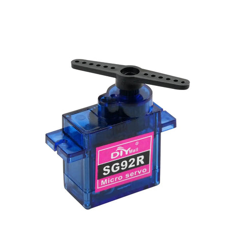 SG92R 9G Micro Servo Kit For Arduino Projects Analog Servo Motors with blue casing and 360 degree continuous rotation