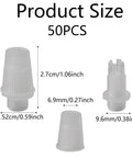 50 Pairs Plastic Pendant Lighting Strain Reliefs For Lamp Sockets M10 Cable Glands with measurements, transparent plastic