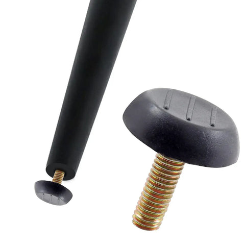 M6 Table Leg Levelers Set Eight Pcs Screws On Furniture Glides Foot Adjusters with black plastic