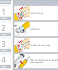Instruction steps for using Heavy Duty High Strength Anchoring Adhesive For Concrete And Masonry With Fast Setting Self Mixing Nozzle