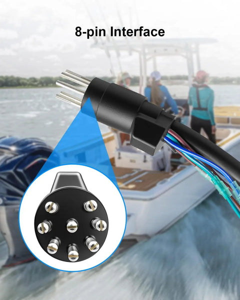 Heavy Duty Outboard Wiring Harness For 881170A15 Remote Control Box Replacement And Boat Steering Cable Fits Mercury