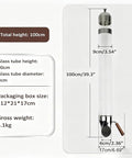 Wall Mounted Coffee Bean Dispenser With Adjustable Flow Valve For Candy Oatmeal And Bulk Tea Storage Clear Glass Jar, 100cm height.