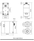 Heavy Duty Serial Bus Servo With Mounting Bracket And Plug And Play Setup Offering Badass Twenty Kilogram Torque Plus Dual Ball Bearings For Rad Robot Builds And Tight Diy Engineering Workspaces technical drawing with dimensions.