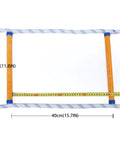 Ladder rung detail of 16 Foot Fire Escape Rope Ladder For 2 To 3 Story Homes Emergency Escape With Quick Deploy In Seconds No Tools Needed Fits Window Or Balcony Access Durable And Safe Lifesaver Rescue Gear showing 30cm spacing and 40cm wide rungs.