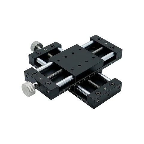 Dual Axis XY Linear Motion Stage With 40mm And 60mm Travel Manual Cross Sliding Table Stainless Steel Build Triangular Lead Screw Pro Grade CNC