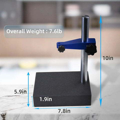 Solid Marble Dial Test Stand Base For Dial Indicator And Digital Gauge Heavy Duty Stone Platform For Precision Measurements