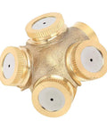 Workhorse High Pressure Brass Sprayer Nozzle Set With Four Interchangeable Tips For Garden And Lawn Irrigation shown in detail.