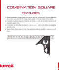 Heavy Duty Workhorse Steel Combination Square With 300mm Blade, Cast Iron Heads, Reversible Lock Bolt, Scriber, Spirit Level