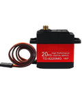 Heavy Duty Waterproof Digital Servo Motor Slamming Out Beast Mode Torque And Rock Solid Full Metal Gears For R C Trucks Robotics Builds Plus Electric Cars, front view with cable.