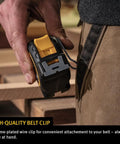 Pocket Tape Measure With Inch And Centimeter Scale 16 Inch Quick Readout Dual Sided Measuring Shock Resistant ABS Case clipped on belt