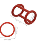 Six Pack Ice Cream Maker Silicone Seal Rings Replacement Gaskets For Valve Stem To Lock In Leakproof Performance And Moisture Resistant Mojo For Home And Commercial Makers, red silicone, 2.4cm