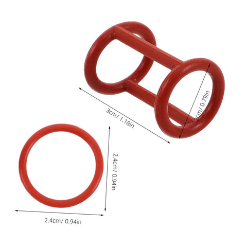 Six Pack Ice Cream Maker Silicone Seal Rings Replacement Gaskets For Valve Stem To Lock In Leakproof Performance And Moisture Resistant Mojo For Home And Commercial Makers, red silicone, 2.4cm
