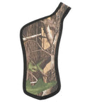 Waist Belt Crossbow Arrow Quiver Holder with camo strap, lightweight fabric, angled view, for outdoor hunting, holds up to eight arrows.