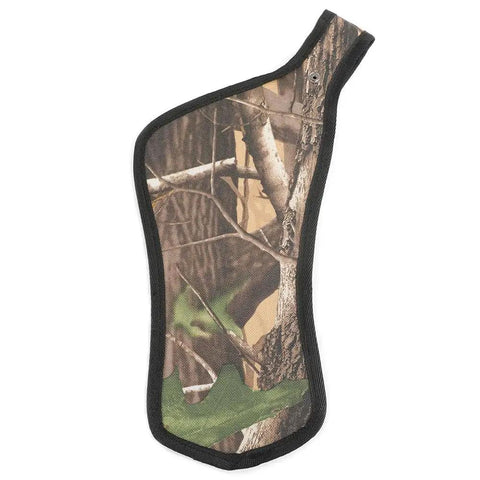 Waist Belt Crossbow Arrow Quiver Holder with camo strap, lightweight fabric, angled view, for outdoor hunting, holds up to eight arrows.