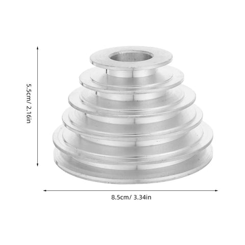 Aluminum Pagoda Pulley Wheel For Drill Press Multi Speed Transmission Pulley Replacement With 22mm Bore For Motor Shaft Systems In Home Workshops For DIY Projects And Upgrades, 5.5cm x 8.5cm