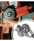 Heavy Duty Electric Drill Shear Plate Cutter Metal Sheet Nibbler Tool Rotary Scissors cutting through metal with sparks.