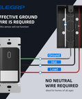 Wiring diagram for Occupancy Motion Sensor Light Switch PIR Infrared No Neutral Wire Required Grounding Wire Required