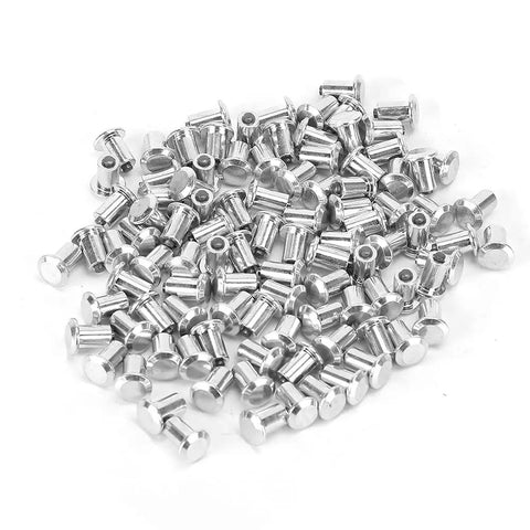 100 Pack Premium Tungsten Steel Tire Stud Screws Anti Slip Traction Nails on a white background, showcasing metal screws.