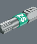 Close-up of Torx bit from Kraftform Kompakt Stubby Ratchet Screwdriver With Bit Magazine, 6 Piece Set Space Saver For Tight Spaces