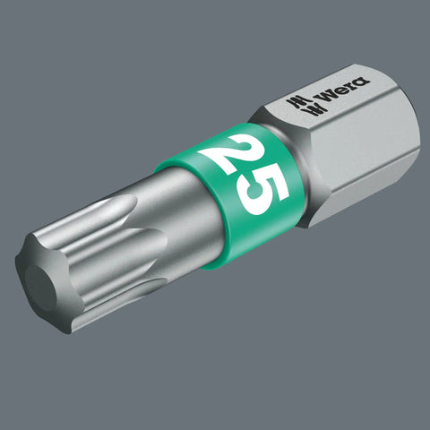 Close-up of Torx bit from Kraftform Kompakt Stubby Ratchet Screwdriver With Bit Magazine, 6 Piece Set Space Saver For Tight Spaces