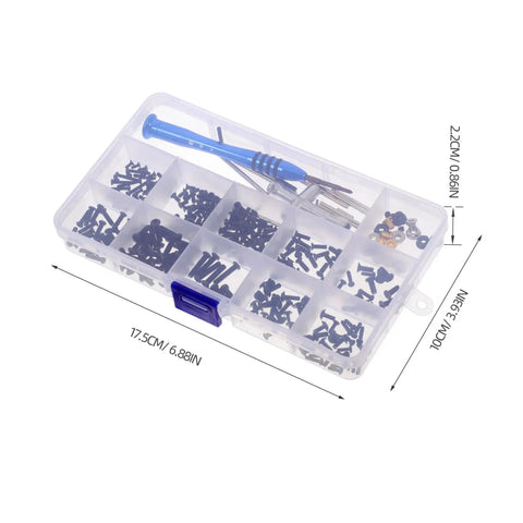 RC Repair Tool Set With Metric Screw Assortment Kit For RC Cars Including Machine Screws Bolts And Nuts In A Compact Organized Screw Box