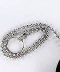 Stainless steel chain with ball link and ring, accessory for Bathtub Drain Stopper with Rubber Bath Plug.