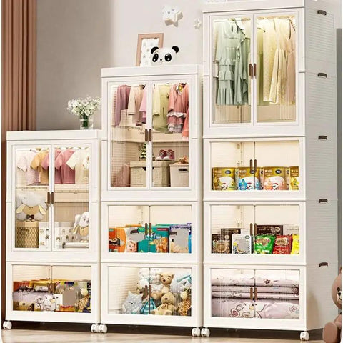 Knockout Portable Foldable Wardrobe Closet Multi Tier Storage Organizer With Heavy Duty Fabric Build No Sweat Assembly Roomy Fit For All Your Daily Threads And Slick Living Room Organization Setup