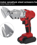 Cordless Electric Metal Shear Cutter With 15000mAh Battery, close-up of cutting head and non-slip handle design