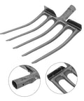 Sturdy Steel Fork For Soil Aeration And Cultivation, Heavy Duty Garden Tool For Fields And Flower Beds, Four Tooth Design With Easy Attachment